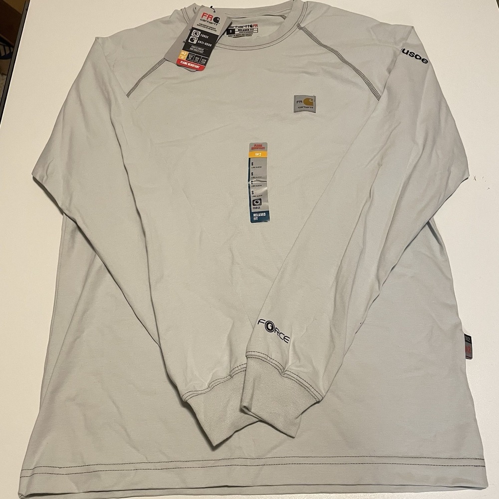 Carhartt Flame Resistant Force Lightweight Long-Sleeve T-Shirt, Sz Men Small